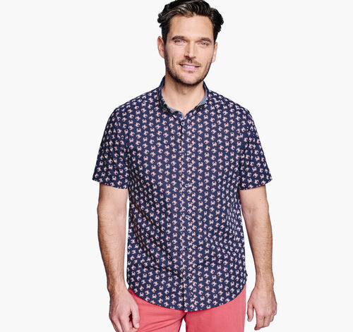 Printed Cotton Short-Sleeve Shirt