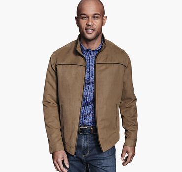 Textured Faux-Suede Jacket