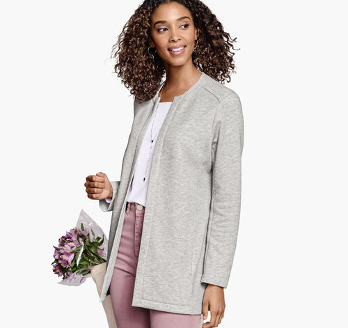 Open-Front Knit Cardigan