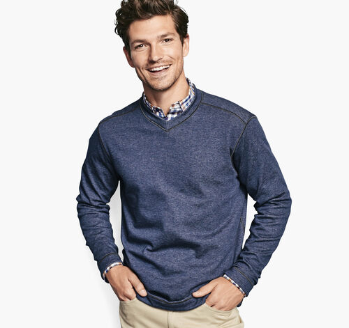Reversible Long-Sleeve V-Neck