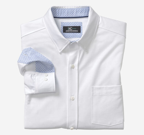 XC Flex® Stretch Long-Sleeve Shirt - White Solid
