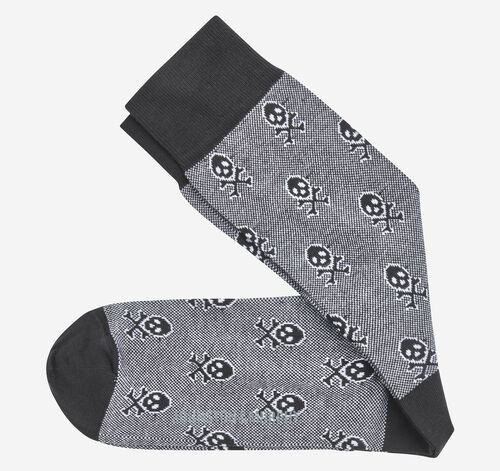 Skull Pindot Socks