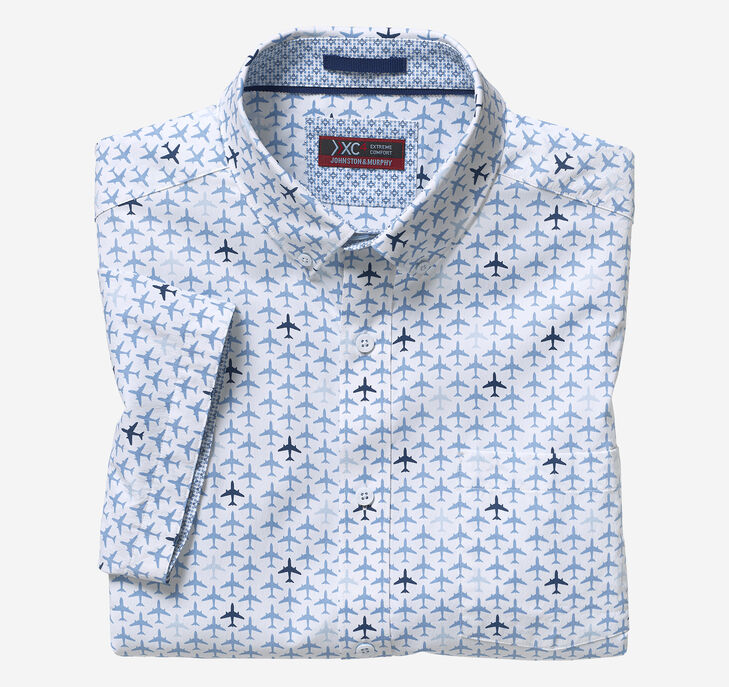 Johnston & Murphy XC4® Performance Short-Sleeve Shirt. 1
