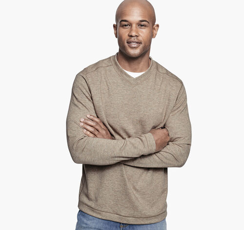 Reversible Long-Sleeve V-Neck