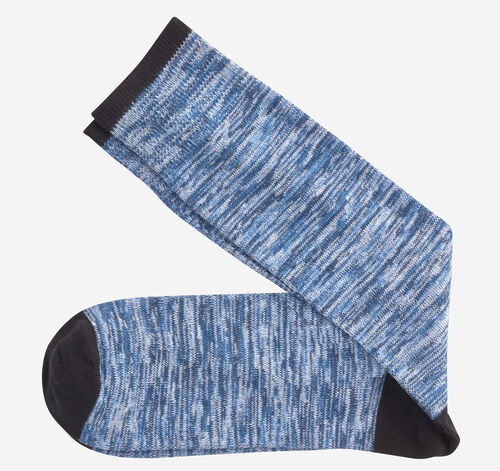 Space Dye Colorblock Socks - Blue Colorblock