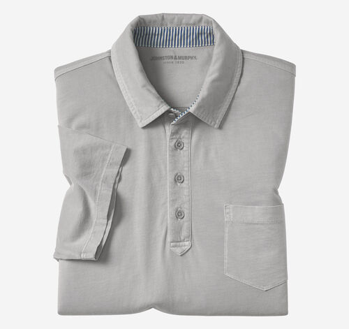 Garment Dyed Polo - Gray