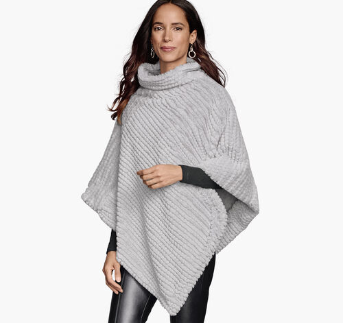 Reversible Faux-Fur Poncho