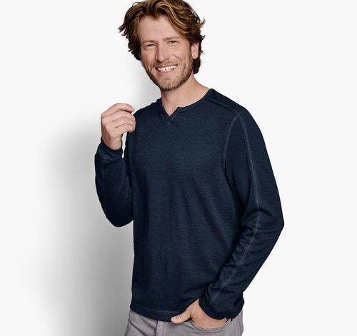 Split-Neck Pullover