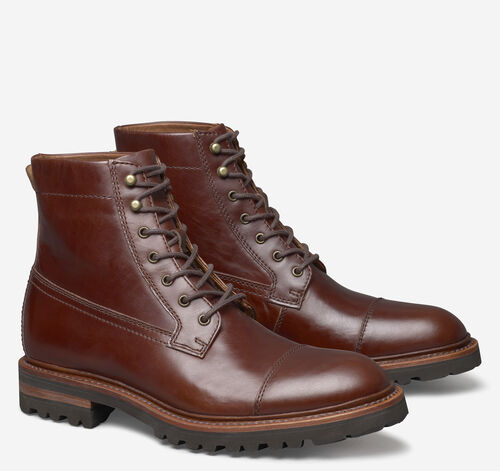 Dudley Lug Cap Toe Boot - Dark Brown Full Grain