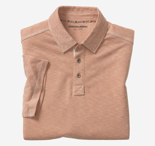 Vintage Slub Polo - Peach