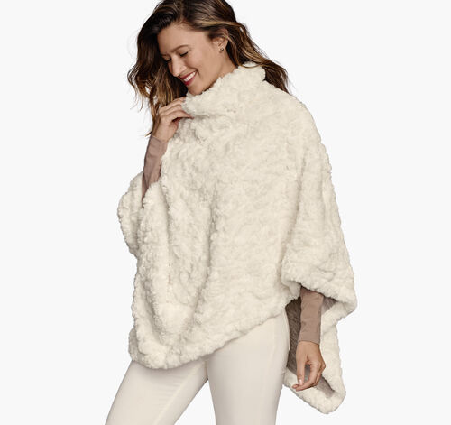 Reversible Faux-Fur Poncho