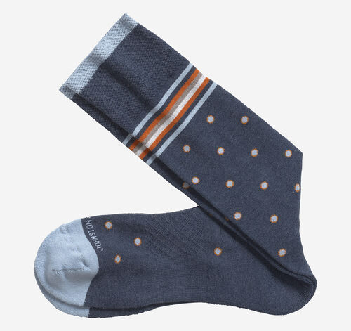 First In Comfort Stripe Dot Socks