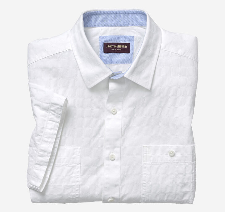 Washed Cotton Short-Sleeve Shirt