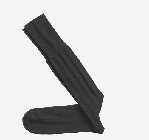 Wool Ribbed Over-The-Calf Socks