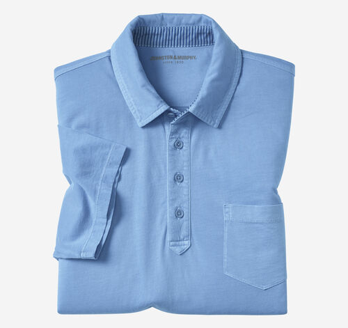 Garment Dyed Polo - Blue