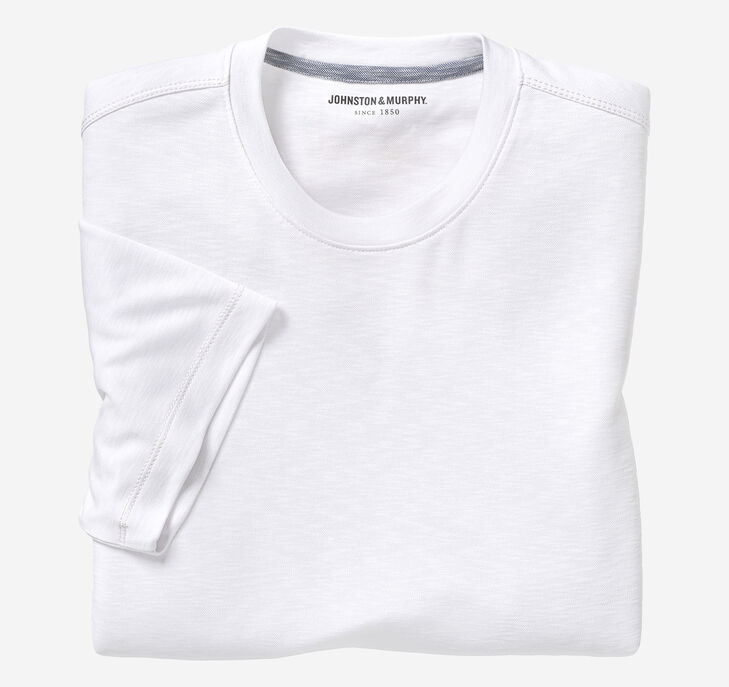 Johnston & Murphy Vintage Slub Crewneck Tee. 1 Johnston & Murphy Vintage Slub Crewneck Tee. 1
