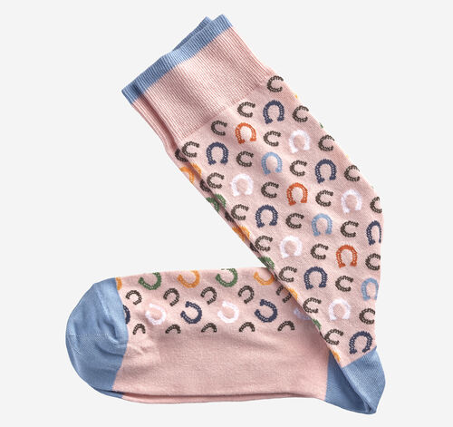 Novelty Socks - Pink Horseshoe