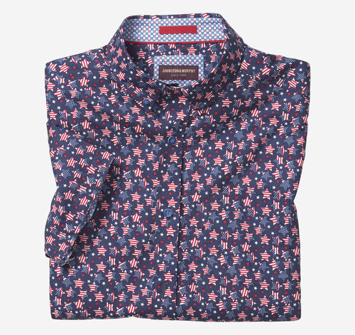 Printed Cotton Short-Sleeve Shirt