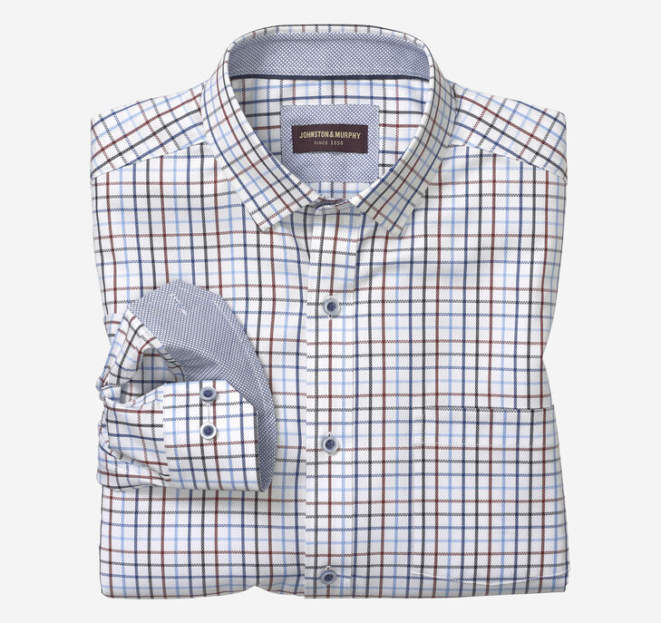 Johnston & Murphy Premium Cotton Long-Sleeve Shirt. 1