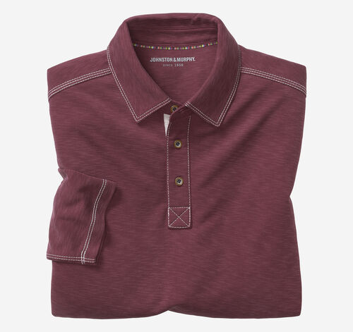 Vintage Slub Long-Sleeve Polo