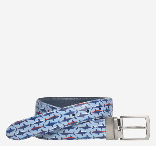 Reversible Printed Leather Belt