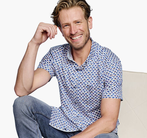 Printed Cotton Short-Sleeve Shirt