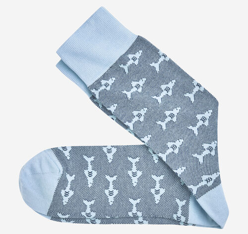 Shark Pindot Socks
