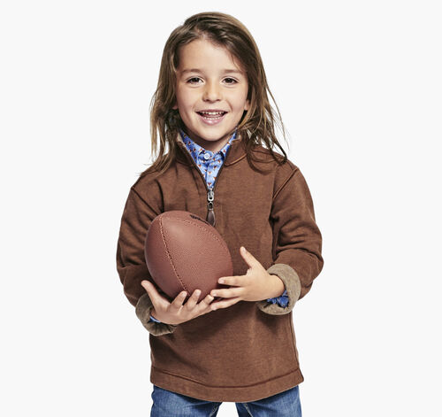 Boys Reversible Solid Quarter-Zip