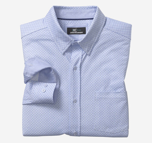 XC Flex® Stretch Long-Sleeve Shirt - Light Blue Circle