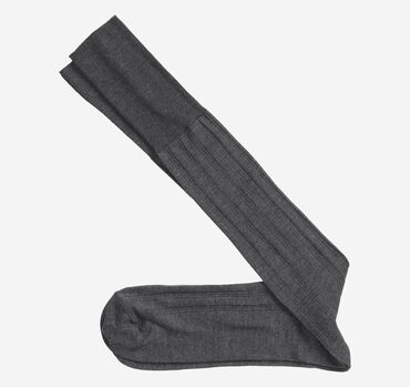 Pima Cotton Ribbed Over-The-Calf Socks