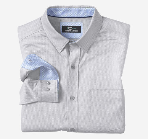XC Flex® Stretch Long-Sleeve Shirt - Gray Chevron