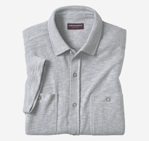 Double Pocket Knit Shirt - Gray
