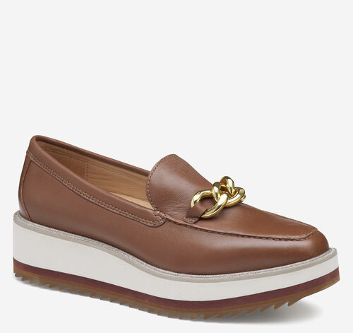 Gracelyn Chain Loafer - Cognac Glove Leather