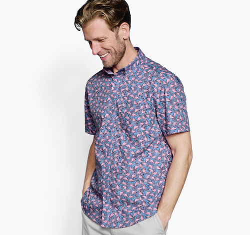 Printed Cotton Short-Sleeve Shirt