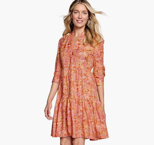 Tiered Paisley Dress