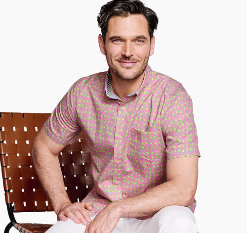Printed Cotton Short-Sleeve Shirt