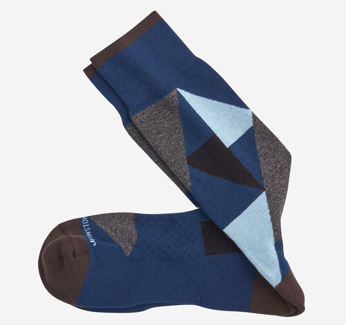 First in Comfort Geometric Colorblock Socks