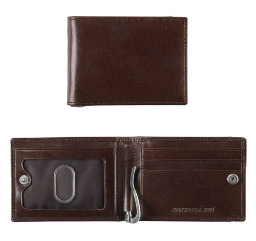 Italian Leather Snap Bill Till Wallet