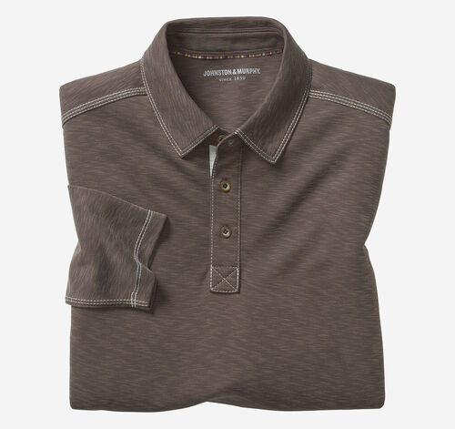 Vintage Slub Long-Sleeve Polo