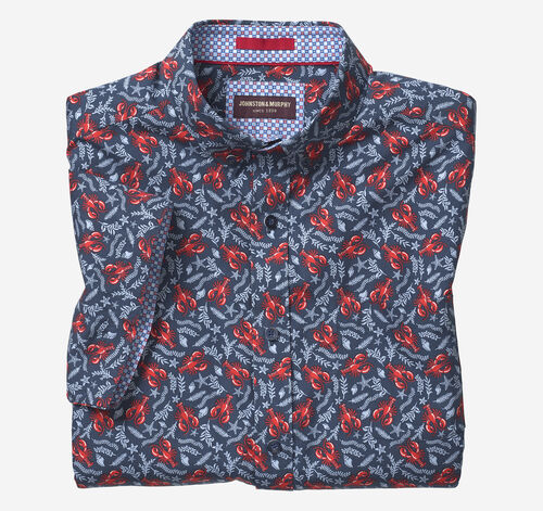 Printed Cotton Short-Sleeve Shirt