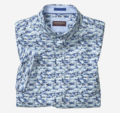 Printed Cotton Short-Sleeve Shirt