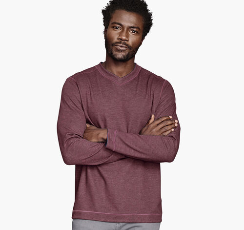 Reversible Long-Sleeve V-Neck