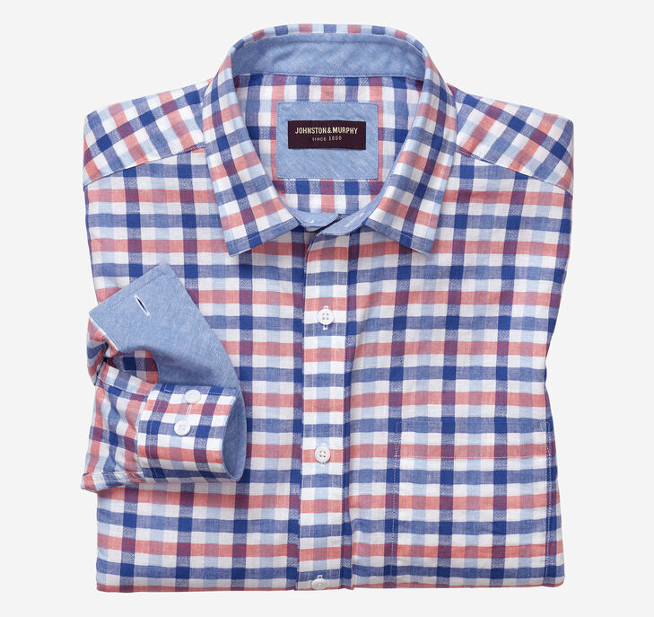 Johnston & Murphy Washed Linen Shirt. 1 Johnston & Murphy Washed Linen Shirt. 1