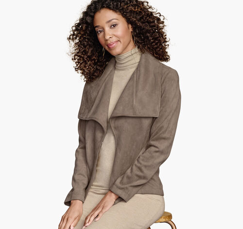 Bonded Faux-Suede Jacket