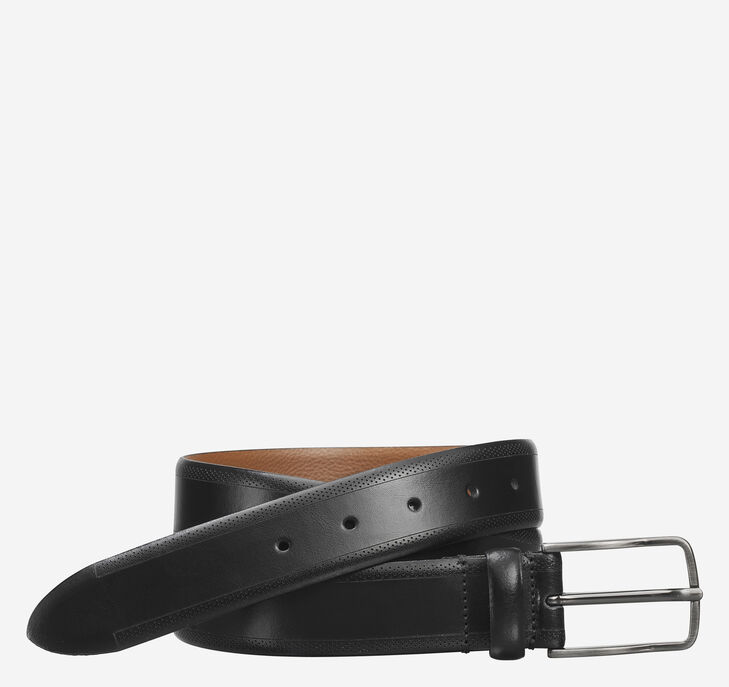 Johnston & Murphy Edge-Perfed Embossed Belt. 1