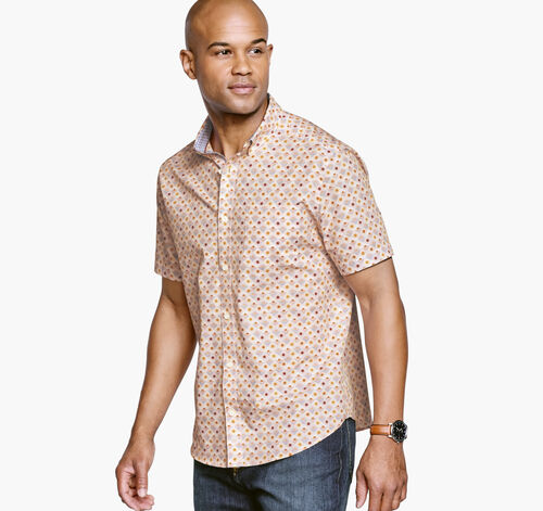 Printed Cotton Short-Sleeve Shirt