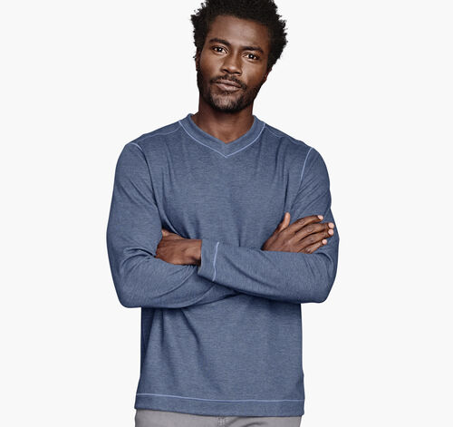 Reversible Long-Sleeve V-Neck