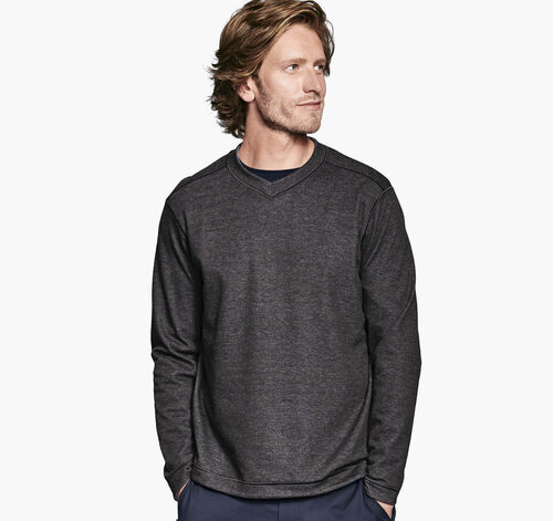 Reversible Long-Sleeve V-Neck