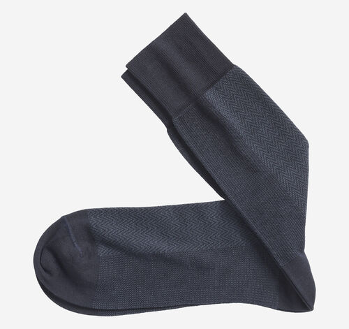 Herringbone Panel Socks