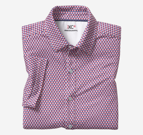 XC4® Performance Shirt - Navy/Red Stacked Triangle